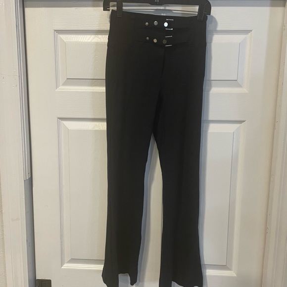 CACHE CONTOUR COLLECTION black bell bottom pants SZ 0 - Picture 11 of 12